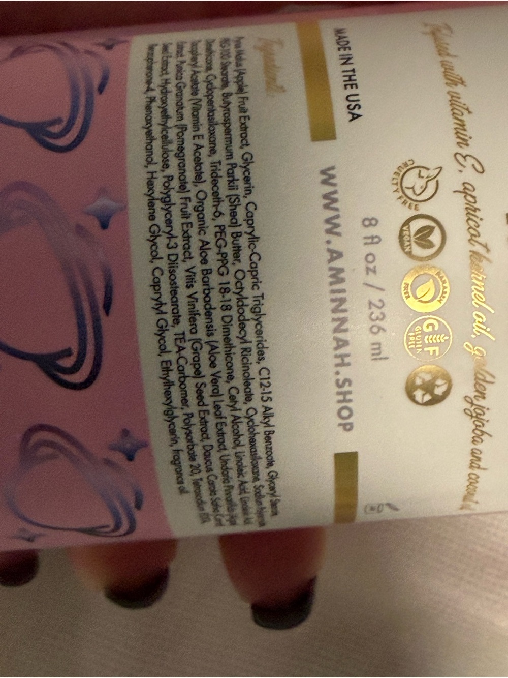 Aminnah “Galaxy” Lotion! New - Picture 3 of 6